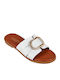 Women's Flat Sandals in White Color