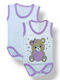 Babydom Set Babystrampler Ärmellos White, Lilac 2Stück