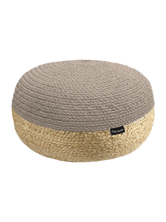 Bean Bag Stool Waterproof Ottoman Taupe 50x50x25cm