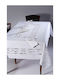 Silk Fashion Tischtuch Leinen Geschnitten 9895 White 170x270cm