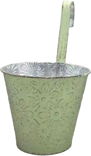 HOMie Suspendat Ghiveci Metalic Verde 16x16x14εκ.