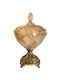 La Belle Maison Vintage Süßigkeiten Gläser Glas mit Deckel und Fuß D1805 18x18x30cm Gold