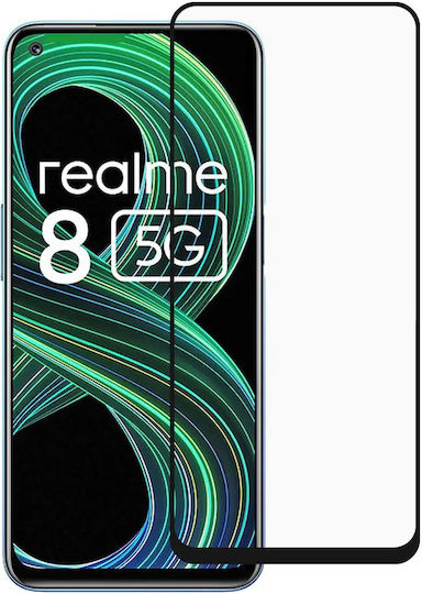 Adeziv complet Full Face Tempered Glass Negru (Realme 8/8 Pro)