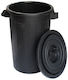 ICS Spa Plastic Waste Bin 50lt Black