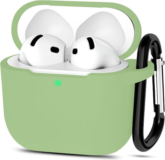 Case Hülle Silikon in Grün Farbe für Apple AirPods 4