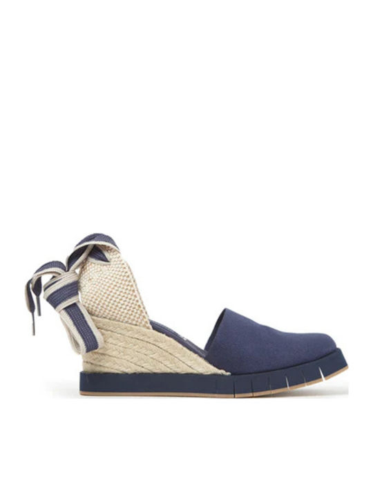 Women's Fabric Platform Espadrilles Navy Blue