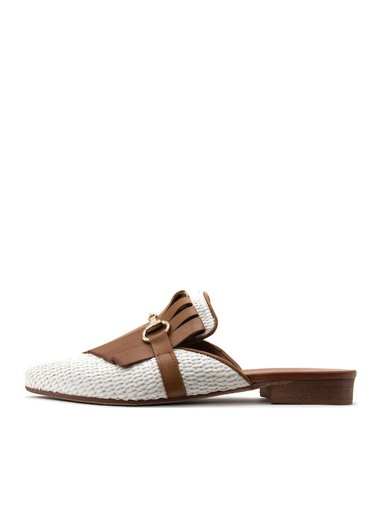 Riccianera Мюли Бели RCCNR-037-BIANCO-PELLE-RA