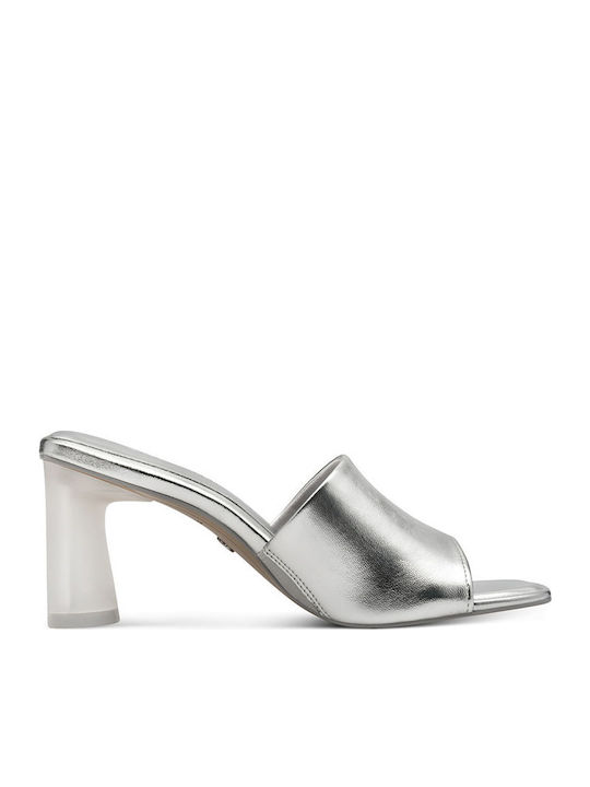 Tamaris Leder Mules mit Chunky Hoch Absatz in S...