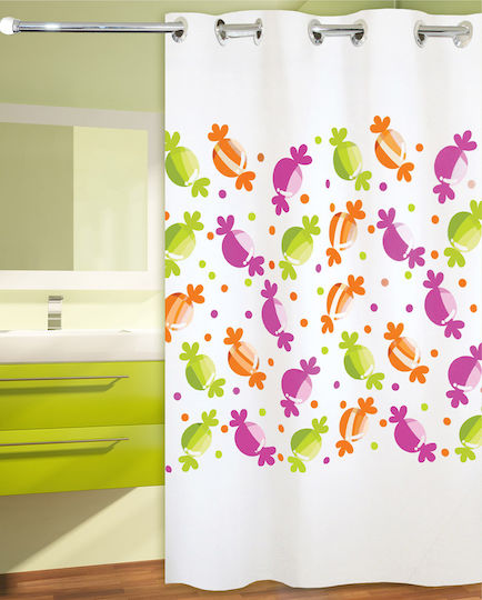 San Lorentzo Candies Hookless Κουρτίνα Μπάνιου 180x180cm Candies