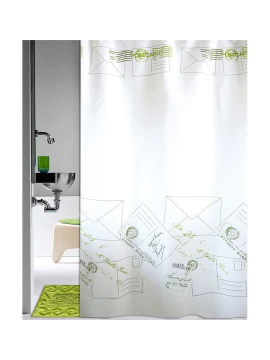 San Lorentzo Letter Shower Curtain 240x180cm White