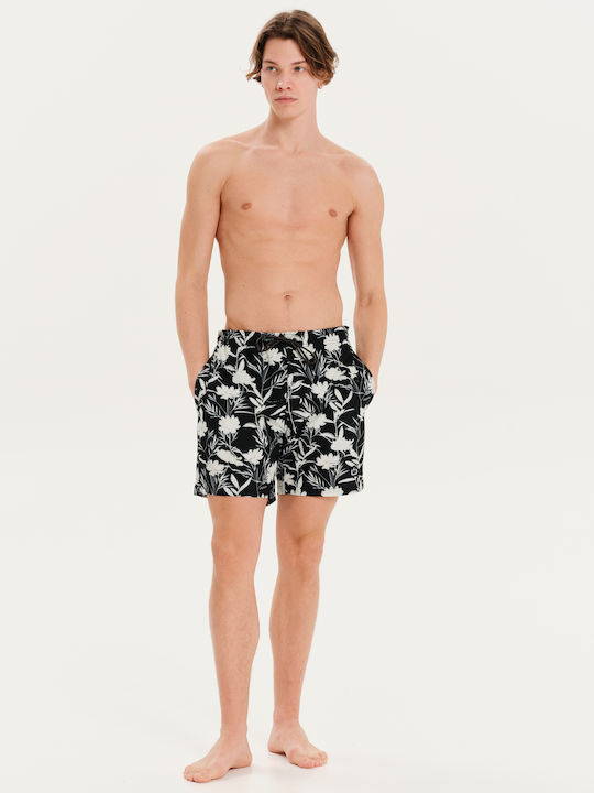 Ανδρικό Μαγιό Σορτς Black με Σχέδια 251.EM504.45-Pr493-Black