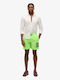 Men's Swimwear Shorts Neon Green with Patterns