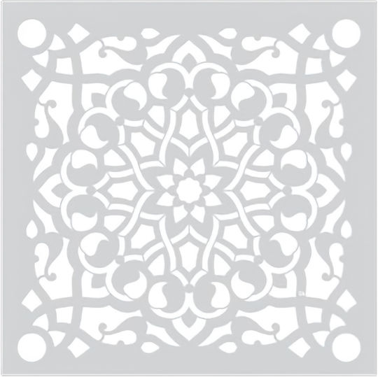 Stencil Τεχνοτροπίας Διακόσμηση Τοίχου 53x53cm Novacolor Zahara Morocco Nc6285l