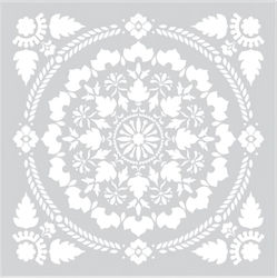 Stencil Τεχνοτροπίας Διακόσμηση Τοίχου 53x53cm Novacolor Mandala Fusion Nc6280s