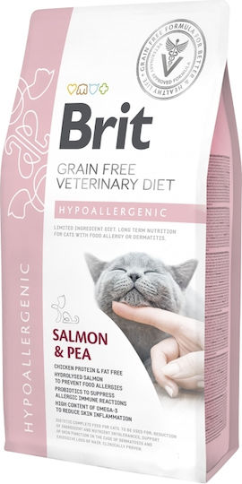 Brit Vetenirary Diet Hypoallergenic Dry Food for Adult Cats with Salmon / Chicken 2kg
