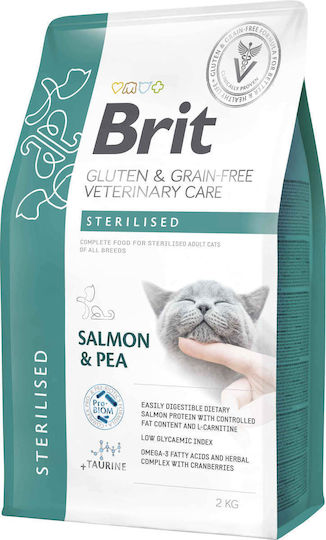 Brit Dry Food Grain-Free for Adult Sterilized Cats with Salmon / Chicken 2kg
