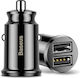 Baseus Auto-Ladegerät 10W 3.1A mit Anschlüssen: 2xUSB Schwarz Farbe