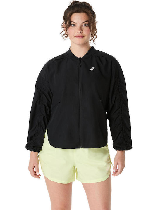 ASICS Nagino Γυναικείο Μπουφάν Running Μαύρο
