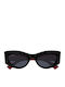 Gucci Women's Sunglasses with Black Plastic Frame and Black Lens GG1843S 006