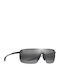 Maui Jim Ανδρικά Γυαλιά Ηλίου με Μαύρο Κοκκάλινο Σκελετό και Μαύρο Καθρέφτη Φακό 680-02