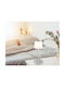 Globo Lighting Table Lamp LED with White Shade and Silver Base