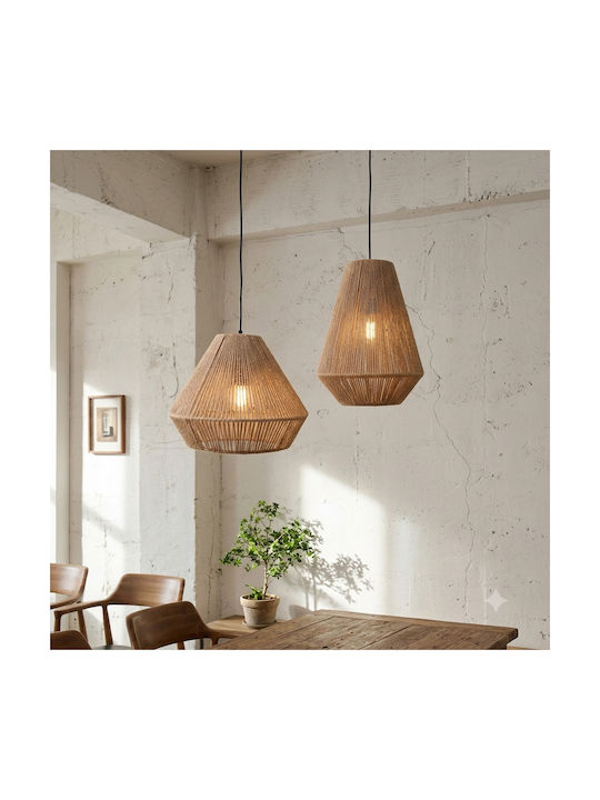 InTheBox Pendant Light Beige with Rope 35x35x26cm
