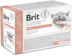Brit VD Fără Cereale Pliculețe pentru Pisici cu Filé în Sos Renal 12x85g