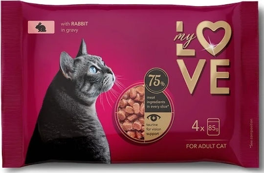 My Love Katzenfutter Multipack Kaninchen in Sauce 4x85g