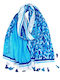 MI-TU Exclusive Damen Schal Blau