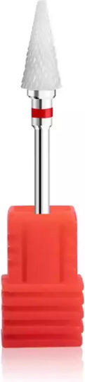 Nfp Nail Drill Ceramic Bit with Cone Head Red