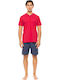 Ulisse Men's Summer Pajamas Set Red