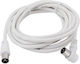 GSC Game World Antenna Cable Coax male - Coax female White 2.5m 1pcs