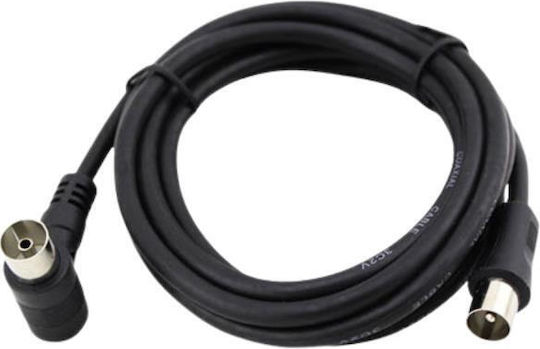 GSC Game World Καλώδιο Κεραίας Coax male - Coax female Μαύρο 2.5m 1τμχ
