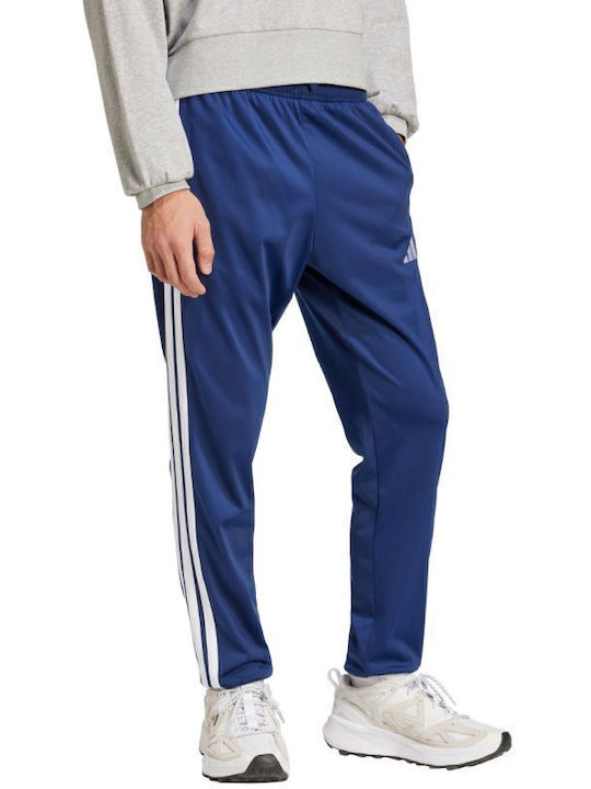 3-stripes Tricot Παντελόνι Φόρμας Γυαλιστερό με Λάστιχο Navy Μπλε