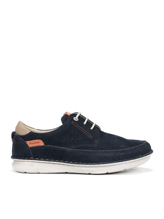 Leder Herren Freizeitschuhe Blau