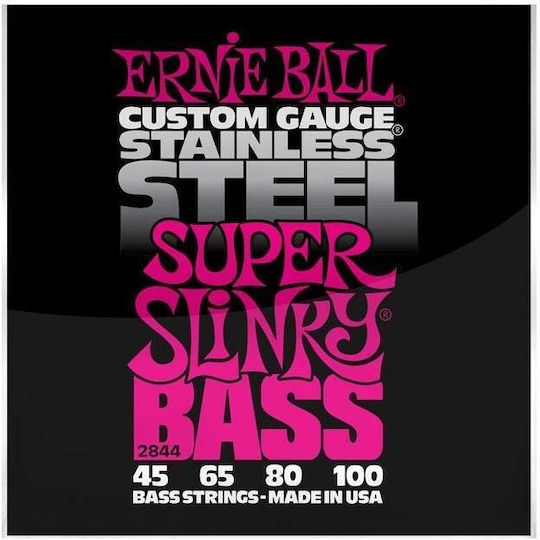 Ernie Ball Σετ Stainless Steel Χορδών 45 - 100" για Μπάσο