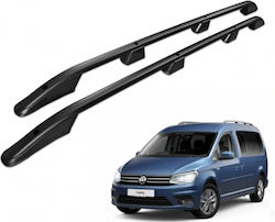 Omtec Parallel Aluminium Dachträger Schwarz Eleganz L2 VW Caddy 2003-2015 Maximale Traglast 75kg Omtec 2 Stk 7520930lb/om