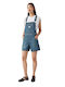 Vintage Shortall Damen Ärmelloses Olosomo Shorts Dunkel Indigo Blau