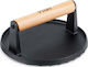 Vilde Cast Line Burger Press Cast Iron Πρέσα για Μπιφτέκια από Μαντέμι 17.5cm
