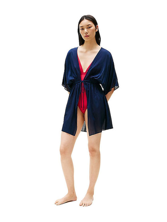 Caftan pentru femei Tommy Hilfiger Global Stripe Mini Dark Night Navy