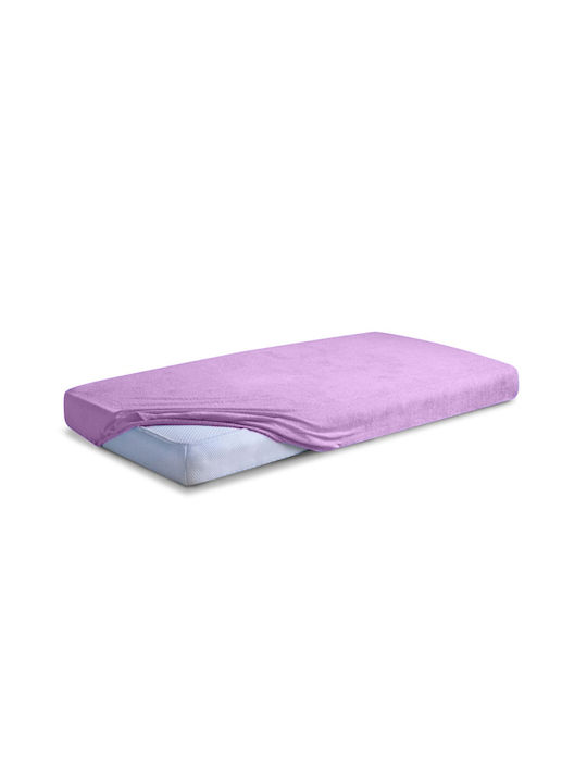 Matex Чаршаф Единично с Ластик 100x200см. Лилаво