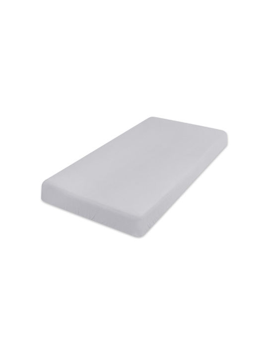 Matex Чаршаф Единично с Ластик 90x200+25см. Сив