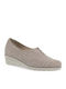 Damen Slip-Ons Leder Beigen