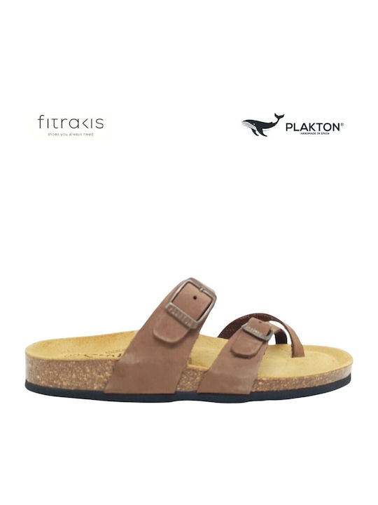 Plakton Leather Women's Flat Sandals Cuero