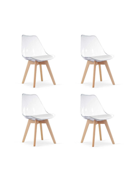 Mark Stühle Küche Transparent 4Stück 60x50x50cm