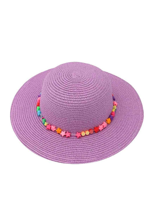 Aquablue Kinderhut Stroh Lila