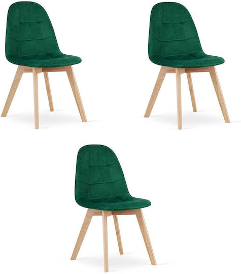 Scaune Bucătărie Bora 60x50x81.5buc 3buc Dark Green Scaune Bucătărie Bora 60x50x81.5buc 3buc Dark Green