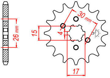 Задвижващ зъбчатка T12 C50c Glx C50 Dayang 500-01-19200
