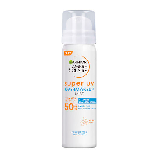 Garnier Over Makeup Super UV Αντηλιακό Mist Προσώπου SPF50+ 75ml