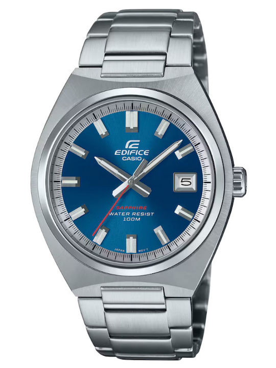 Casio Edifice Ανδρικό Ρολόι Μπαταρίας με Ασημί ...